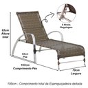 Ver imagem 4 de 2 Espreguiçadeiras Garden e Mesa em Alumínio para Piscina - Argila