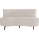Ver imagem 5 de Sofá Chaise Living 2 Lugares 135cm Sala de Estar Istambul K01 Bouclê Creme - Lyam Decor