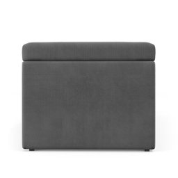 Calçadeira Baú Navi 160 para Cama Queen Z-008 Sued Cinza Aradecor - 4