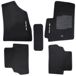 Tapete Carpete Tracker 2020 À 2025 Preto Logo Bordado Jogo 5 Peças Ecotap S7662 Automotivo Soft