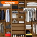 Ver imagem 6 de Guarda-Roupa Casal França 6 Portas com 3 Gavetas Interna e 8 Nichos 2 Maleiros Carvalho Tapajós
