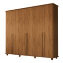 Ver imagem 2 de Guarda-Roupa Casal França 6 Portas com 3 Gavetas Interna e 8 Nichos 2 Maleiros Carvalho Tapajós