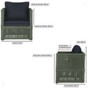 Ver imagem 2 de 4 Poltronas Madri Alumínio Corda Náutica Estofado 12 Trama Verde