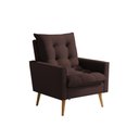 Ver imagem 6 de Poltrona Sala de Estar 92cm Estofado Elegante e Visual Aconchegante para Sua Sala Marrom Ester