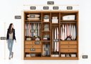 Ver imagem 6 de Guarda-Roupa Casal 6 Portas e 6 Gavetas 100% MDF Reno 276,2x236,4cm Marrom/Cinamomo com Fendi