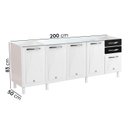 Ver imagem 3 de Balcão de Cozinha Aço 200cm para Pia Star New Branco/Preto
