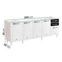Ver imagem 4 de Balcão de Cozinha Aço 200cm para Pia Star New Branco/Preto