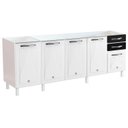 Ver imagem 3 de Balcão de Cozinha Aço 200cm para Pia Star New Branco/Preto