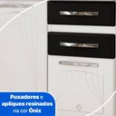 Ver imagem 5 de Balcão de Cozinha Aço 200cm para Pia Star New Branco/Preto