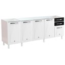 Ver imagem 2 de Balcão de Cozinha Aço 200cm para Pia Star New Branco/Preto