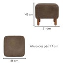 Ver mais imagens de Puff Decorativo Verso Courino Couro Sintético Milani Movelaria