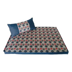 Colchonete Colchão Caminha Pet para Cachorro e Gato Estampado Azul Marinho Bz Home Decor