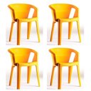 Ver imagem 1 de Conjunto com 4 Cadeiras Una Amarelo/Mostarda