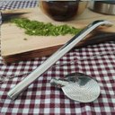 Ver imagem 5 de Bomba para Tomar Chimarrão Mil Furos de Mate Inox Bortonaggio 23,5cm Lisa Bojo Removível