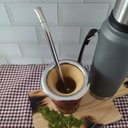 Ver imagem 7 de Bomba para Tomar Chimarrão Mil Furos de Mate Inox Bortonaggio 23,5cm Lisa Bojo Removível