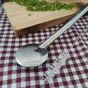 Ver imagem 6 de Bomba para Tomar Chimarrão Mil Furos de Mate Inox Bortonaggio 23,5cm Lisa Bojo Removível