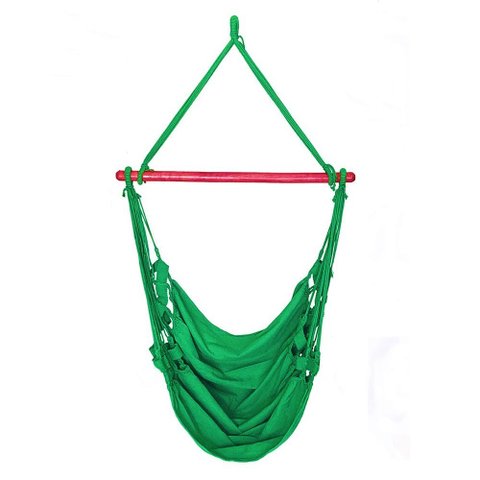 Cadeira Rede Balanço de Teto Suspensa Várias Cores:Verde Bandeira