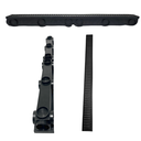 Ver imagem 3 de Ralo Preto Fosco 1 Metro X 8cm Alumínio Quintal Varanda Piscina Água da Chuva Coletor Multi Saídas 5