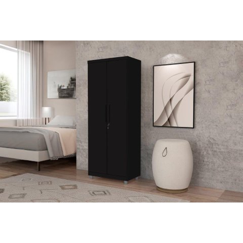 Multiuso Organizador ou com Chave 2 Portas Cor Preto