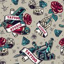 Ver imagem 1 de Papel de Parede Temático Tattoo Estúdio - 3,30x0,50m