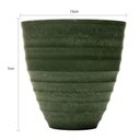 Ver imagem 2 de Kit 2 Vasos Cachepot para Plantas Verde Plástico Névoa Lyor 15x7cm Decorativo Jardim