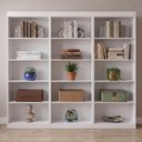 Ver imagem 1 de Kit 3 Estantes Multiuso para Livros 60x182,3x30 c/ 4 Prateleiras - Branca Espresso Móveis