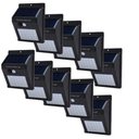 Ver imagem 1 de Kit 10 Arandela Externa de Parede Luminária Luz 30 LED com Sensor de Movimento 6W Preto Aquilae