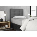 Ver imagem 4 de Cabeceira Cama Box Solteiro 90cm - Cinza Suede