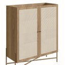 Ver imagem 7 de Cristaleira 2 Portas 93cm Palhinha Pé Metal Dourado Oslo