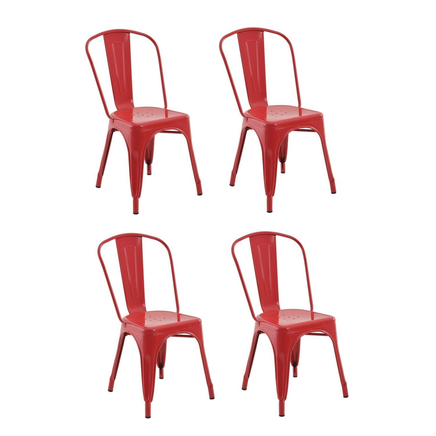 Conjunto 4 Cadeiras Aço Iron Industrial Rivatti - 1