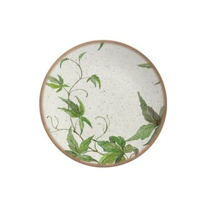 Conjunto com 6 Pratos de Sobremesa Coup Tropical Leaves Ø21cm Alleanza Cerâmica