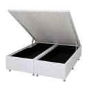 Ver imagem 2 de Base Baú Ortobom Super King Corino Branco 193x203x35