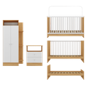 Ver imagem 7 de Jogo de Quarto Infantil Trevalla Móveis Pom Pom 3 Peças - Madeirado/Branco