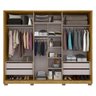 Guarda Roupa Casal 6 Portas 4 Gavetas Diamante Espresso Móveis - 2