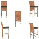 Ver imagem 5 de Mesa Bistro e 4 Banquetas Roma Fendi Corda Náutica 13 Trama Original