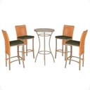 Ver imagem 1 de Mesa Bistro e 4 Banquetas Roma Fendi Corda Náutica 13 Trama Original