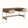 Escrivaninha 2 Gavetas 139cm Palhinha Pé Metal Oslo  - 4