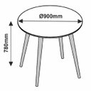 Ver imagem 4 de Mesa Sala de Jantar Veneza Redonda Tampo com Vidro 90x90cm