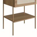 Ver imagem 7 de Mesa de Cabeceira 1 Gaveta Palhinha Pé Metal Dourado Oslo