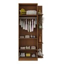 Ver imagem 5 de Guarda-roupas Infantil 2 Portas e 1 Gaveta Doce de Leite Multimóveis Mp4236 Madeirado/branco