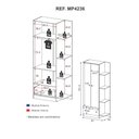 Ver imagem 4 de Guarda-roupas Infantil 2 Portas e 1 Gaveta Doce de Leite Multimóveis Mp4236 Madeirado/branco