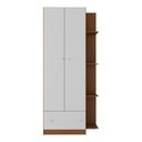 Ver imagem 6 de Guarda-roupas Infantil 2 Portas e 1 Gaveta Doce de Leite Multimóveis Mp4236 Madeirado/branco