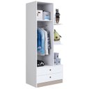 Ver imagem 3 de Guarda Roupa Infantil 1 Porta e 2 Gavetas Juno Branco A05 - Mpozenato