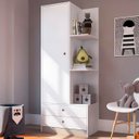 Ver imagem 2 de Guarda Roupa Infantil 1 Porta e 2 Gavetas Juno Branco A05 - Mpozenato