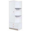 Ver imagem 1 de Guarda Roupa Infantil 1 Porta e 2 Gavetas Juno Branco A05 - Mpozenato