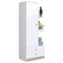 Ver imagem 4 de Guarda Roupa Infantil 1 Porta e 2 Gavetas Juno Branco A05 - Mpozenato
