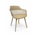 Ver imagem 1 de Cadeira Marcela com Assento Estofado em Linho Nude