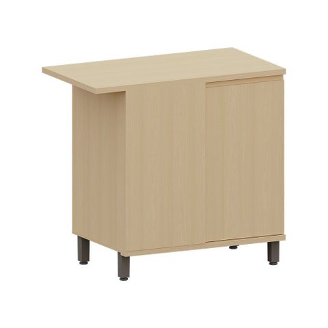 Balcão de Cozinha Canto Reto 100% MDF 1 Porta 95cm Aura Luciane Móveis