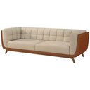 Ver imagem 3 de Sofá Coin 3 Lugares Fixo 240cm Caramelo e Off White Sallar Home