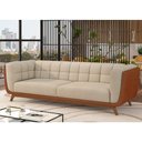 Ver imagem 6 de Sofá Coin 3 Lugares Fixo 240cm Caramelo e Off White Sallar Home